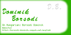 dominik borsodi business card